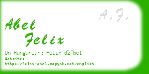 abel felix business card